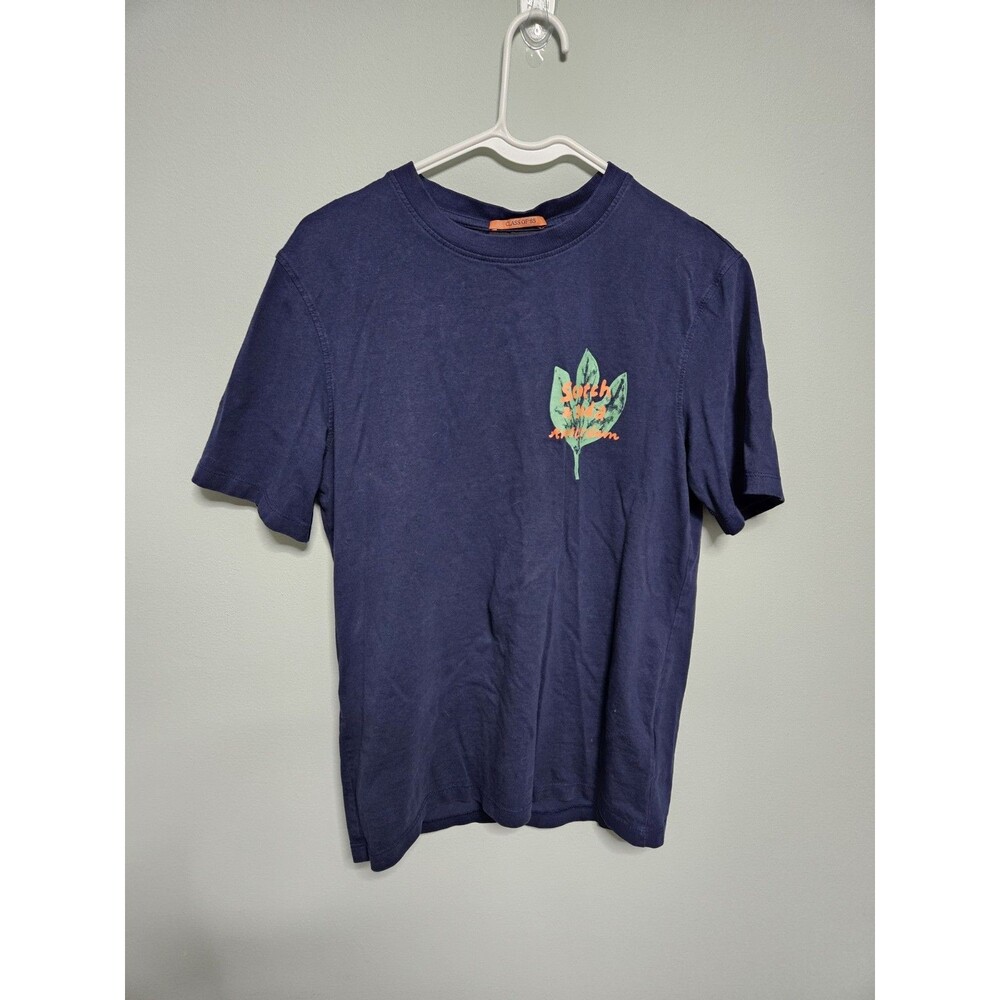 Sz Small - Scotch and Soda t shirt mens Blue Organic Cotton